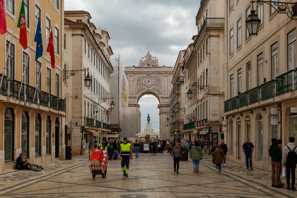 L'arc de triomphe L'arc de triomphe de la rue Augusta à Lisbonne