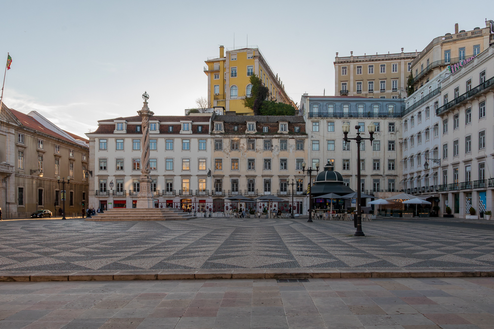 Place municipale Praça do município (place municipale) en face de l'hôtel de ville de Lisbonne,