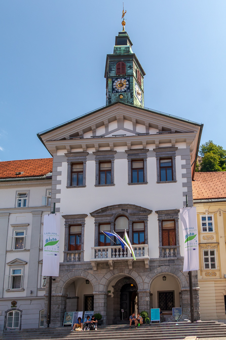 Hôtel de ville Mairie de Ljubljana sur la place de la Ville à Ljubljana
