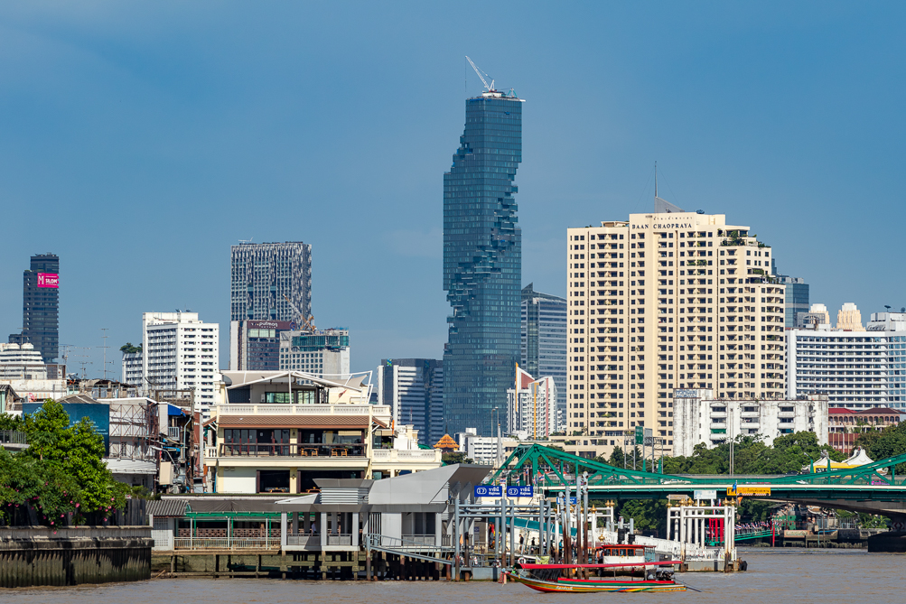 MahaNakhon vu du fleuve Le King Power Mahanakhon vu du Chao Phraya a Bangkok